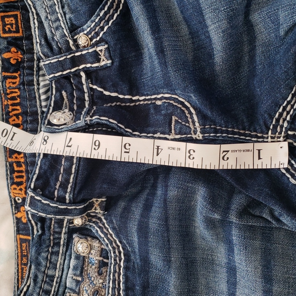 Rock Revival Ginger Easy Fit Jeans 28x30 Bootcut Thick Stitch Western Denim - Picture 11 of 16